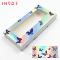 butterfly holographic lash packaging square eyelash boxes